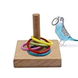 CoCoo Interactive Bird Training Board for Cage, Wooden Block Puzzle, Small Bird Intelligence Tabletop, Portable Wood Stand Set, Mental Stimulation Perch Shelf, Bird Cage Supplies & Accessories