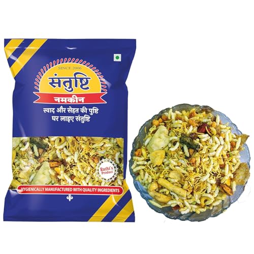 Image of Santushti Namkeen Picnic Bhel-200gm | Authentic Spicy Snack | Made in Groundnut Oil | Crispy Crunchy Indian Sev for Tea Time, Parties, Travel, Office and Everyday Sacking