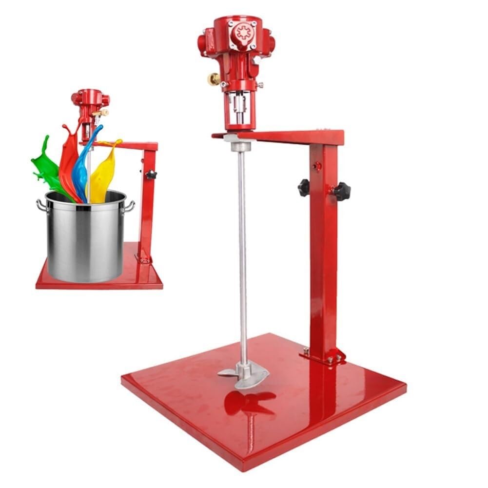 Adjustable Table air Agitator Pneumatic Paint Mixer 20L Paint Agitator with Stand 1500-2600r/min Suitable for Paint Coating Feed Viscous Liquid Ink,