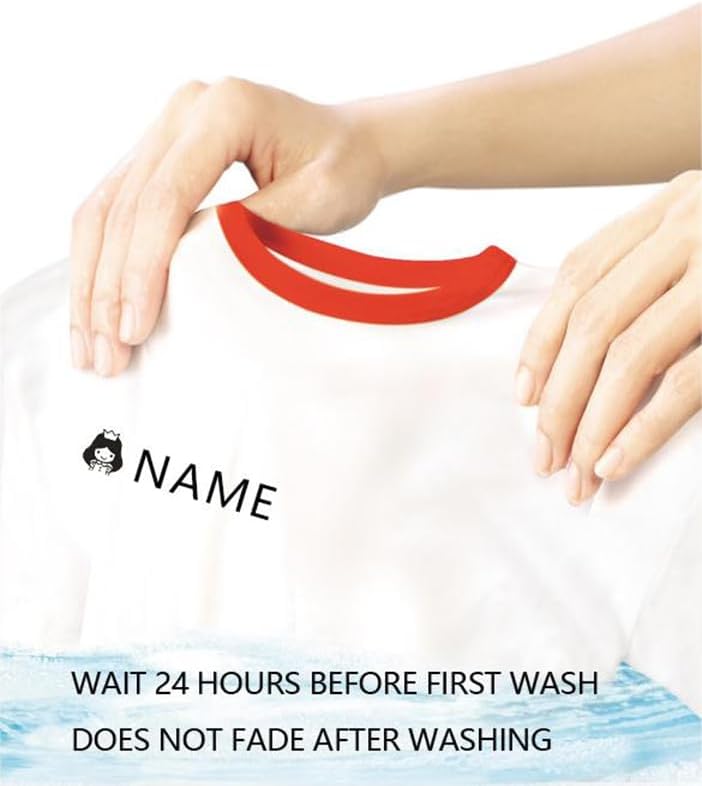 Miniatura 4 de Sello de ropa personalizado, sello con nombre para ropa de niños, sello impermeable que no se decolora para niños y niñas, 4 colores y 36 patrones