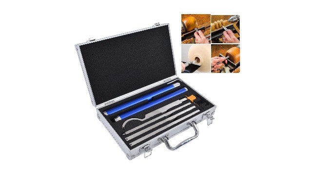 Kit Tournage Bois Carbure Pour Débutants 6 Outils Tour à Bois Carbure - 46,5cm - Poignée Hêtre - DEEFIINE - Pour Débutants & Experts Outils Bois 46.5cm Carbure