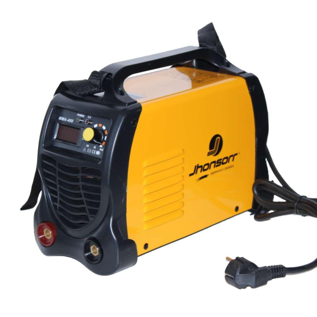 Saldatrice inverter 400 ampere valigia in metallo trasporto elettrodi professionale