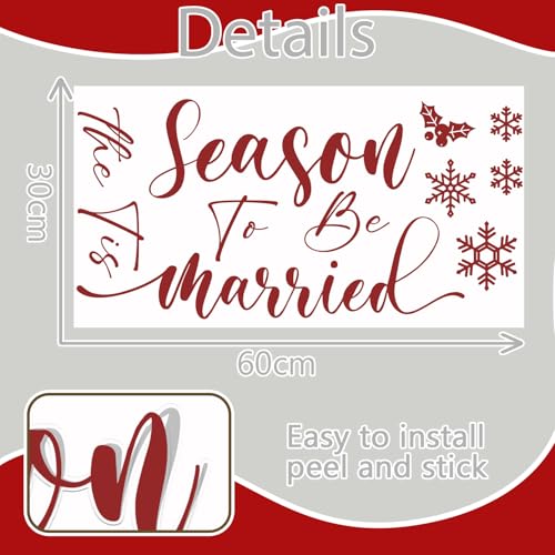 LANKBACK Tis the Season to be Married Decoración Navideña miniatura 2
