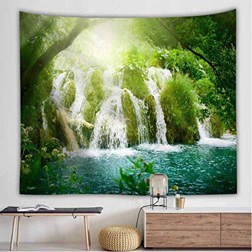 FVNJHL Paysage Naturel Tapisserie Tenture Murale Paysage dortoir Toile de Fond décor Hippie Hippie Tapisserie Tissu Mural forêt Tapisserie 150 * 200 cm Cover