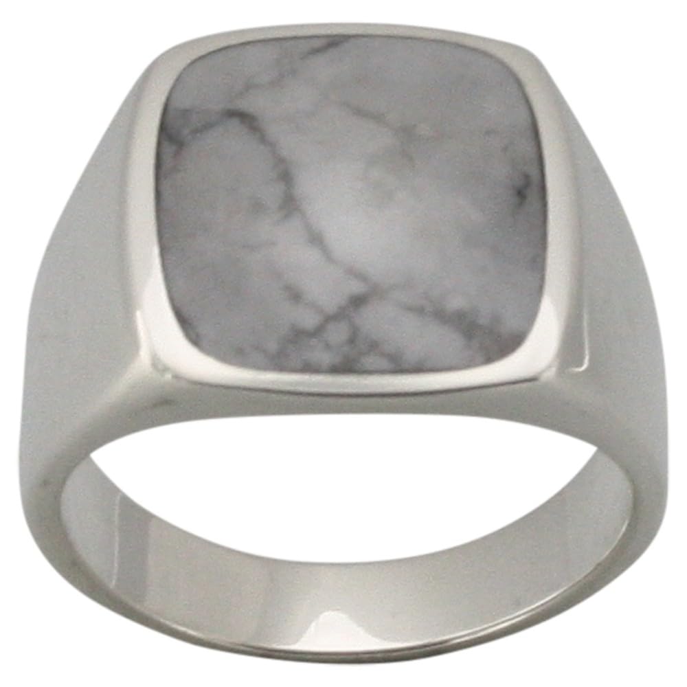 Massiver Siegelring aus 925er Silber mit besonderem Howlith
