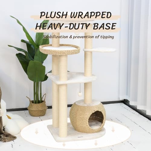 Árbol moderno para gatos KAMABOKO de 53 pulgadas miniatura 5