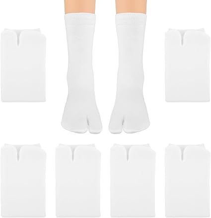 thumbnail image 2 of KALIONE 6 Pairs Flip Flop Socks, Elastic Tabi Socks Cotton Split Two 2 of 12