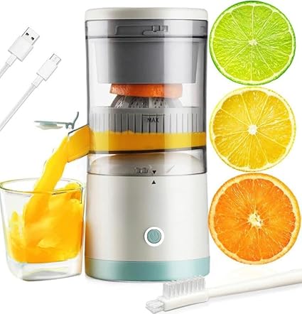 MERISH Rechargeable Citrus Juicer, Orange Squeezer, Mosambi Juicer, Wireless Portable Juicer Blender with USB Charging Electric Fruit Juicer for Kitchen & Travel Purpose (Multicolour)