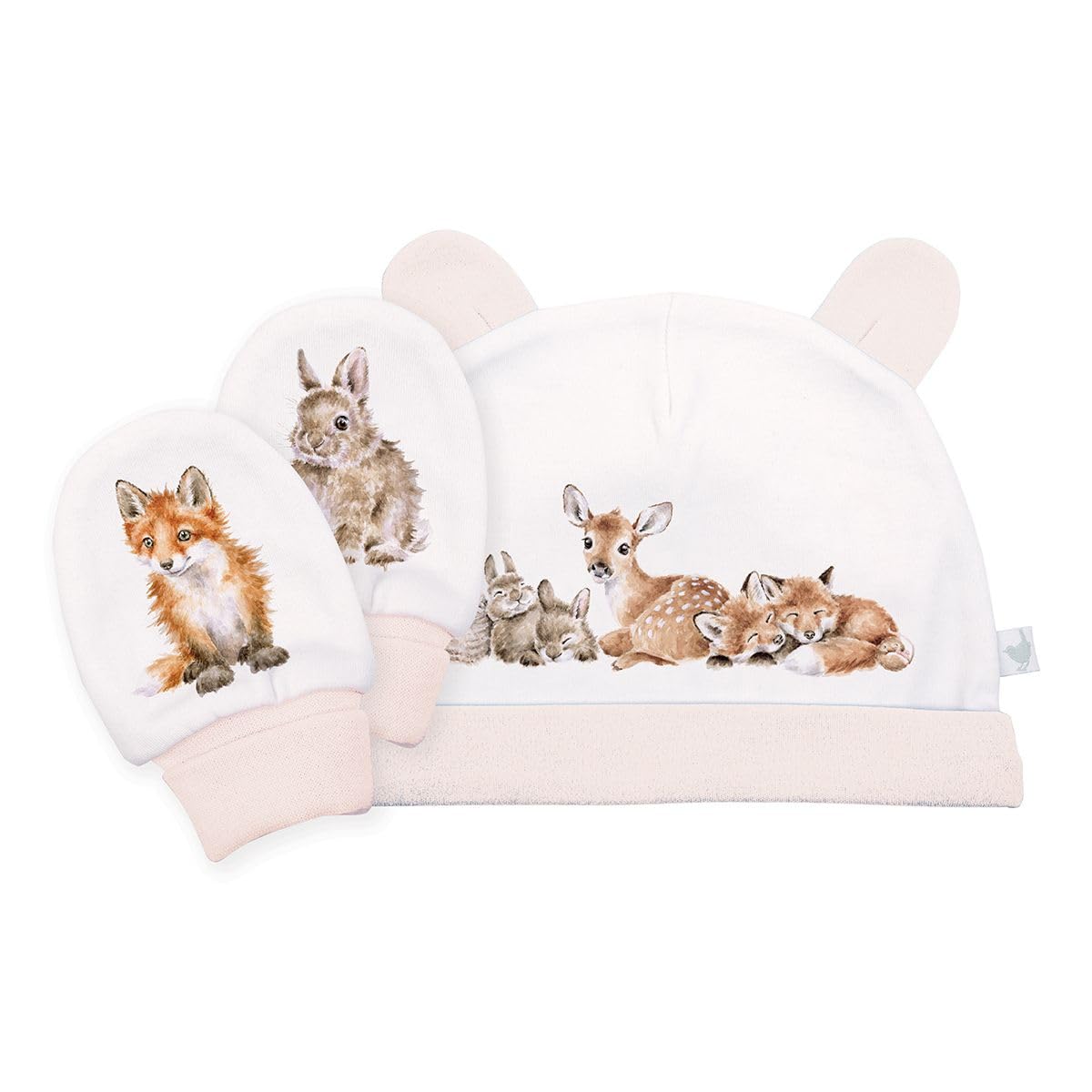 Wrendale Designs by Hannah Dale Little Forest' Woodland Animal Newborn Hat and Mitten Set