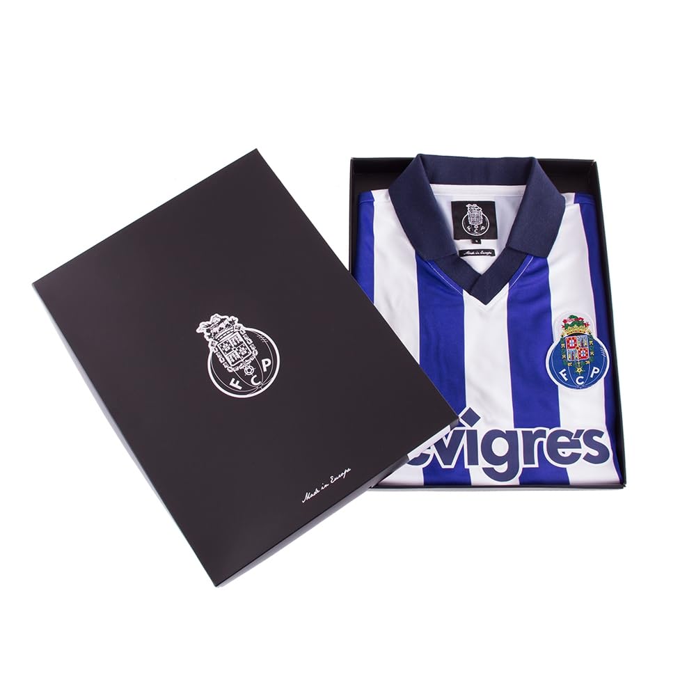 COPA - Maglia retrò - Calcio - Uomo - FC Porto 2002 - Bianco/Blu - 100% Poliestere