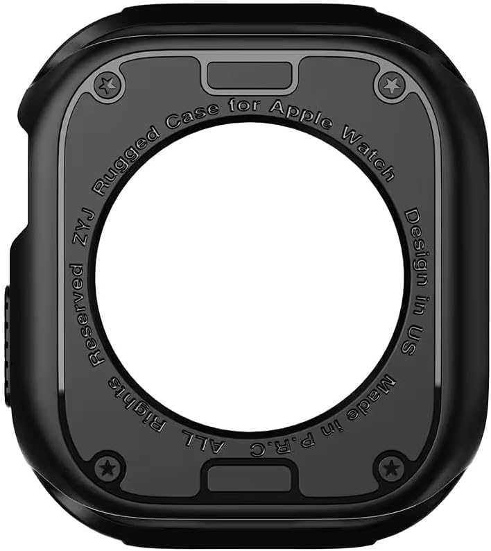 Image of Meyaar Tough Armour Case Compatible for Apple Watch Series 10 42mm |Military Grade Protective Cover, TPU Bumper Case for Apple Watch Series 10 42mm (2024) (Black, 42MM)