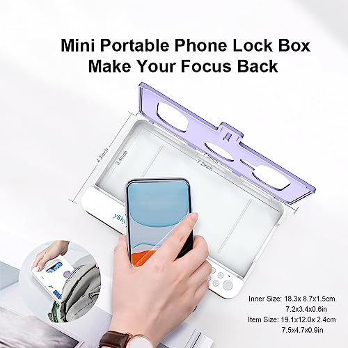 Image of ySky Portable Phone Timer Lock Box for iPhone and Android Phones, Self-Control Timer Phone Locker to Help Kids,Students, Adults Focus Back,Prevent Excessive Games, Mobile Phone Addiction(Purple)