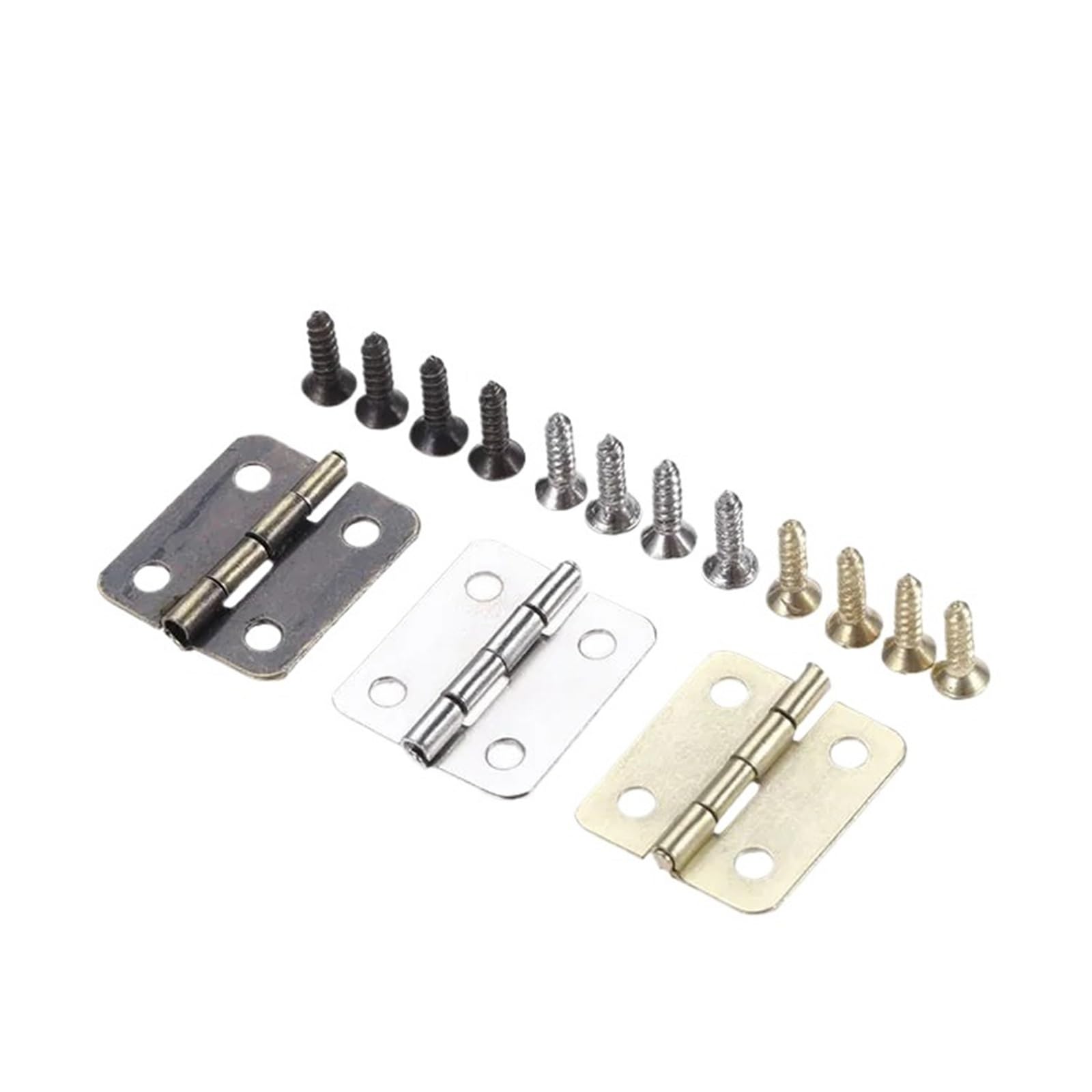 Kdhcvkz Antique Bronze 100Pcs Vintage Hinges With Screw 4 Holes 18 * 16Mm/0.71 * 0.63Inch Furniture Hinge(Antique Bronze)