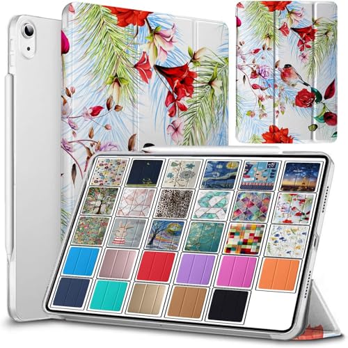 Image of DuraSafe Cases for iPad 10.9 inch 10th Gen 2022 Hard Back Printed Case A2696 A2757 A2777 MPQ13HN /A MPQ33HN /A MPQ03HN /A MPQ23HN /A MPQ93HN /A MPQC3HN /A MPQA3HN /A MQ6K3HN /A MQ6L3HN /A - Birds & Flowers
