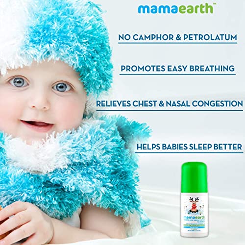 Image of Mamaearth Gentle Cleansing Natural Baby Shampoo (400 ml) & Mamaearth Natural Breathe Easy Vapour Roll-on for Cold & Nasal Congestion, with Wintergreen & Eucalyptus Oil.