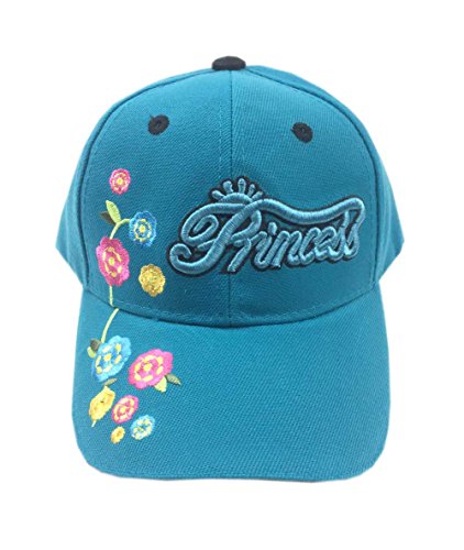 3D Embroidered Princess Flowers Florals Junior Kid's Baseball Cap Hat Sun Protection