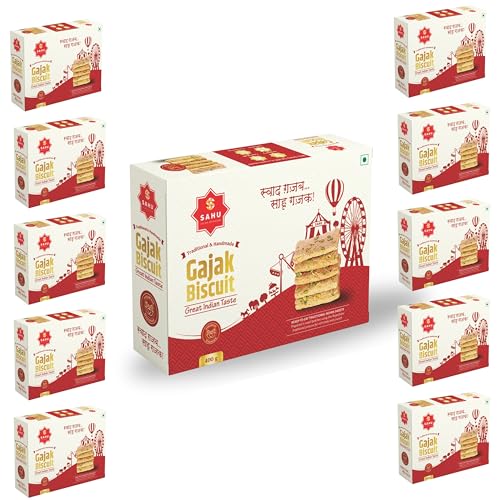 Image of SAHU GAJAK BHANDAR Khasta Gazak 4000 g| Pack of 10 Boxes (4
