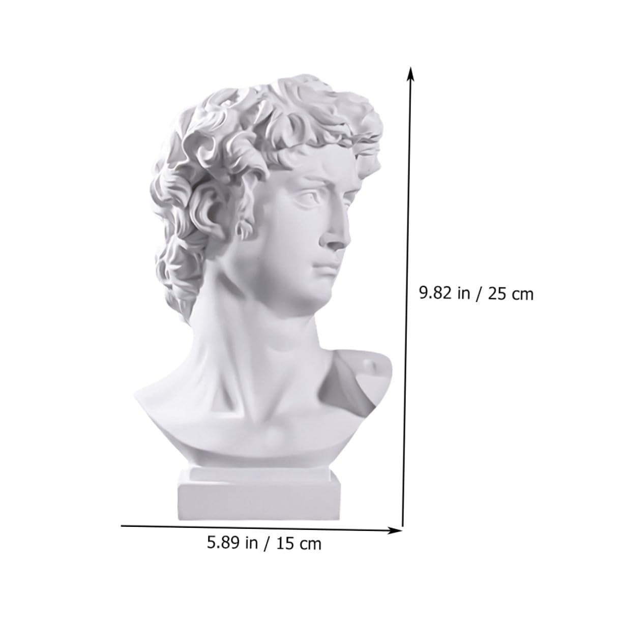 VICASKY Vase en Résine Blanc Style Artistique 25 Cm pour Rangement Pinceaux de Maquillage et Décoration de Bureau ou Salon