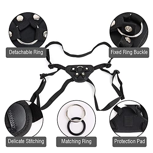 Strap On Harness for Women Men Adjustable Leather Strapless Panties Soft Nylon Leather Belts for Lesbian Gay Couples4