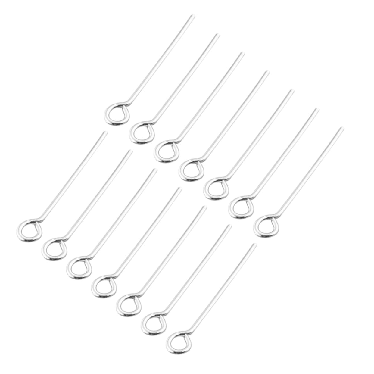 SEWACC 2sets Jewelry Making Accessories Stainless Steel Open Eye Pins 5x0.4x0.1cm DIY Jewelry Supplies Bulk Charms 200pcs*2