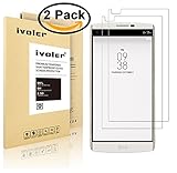 [2 Pack] iVoler [Tempered Glass] Screen Protector for LG V10, [0.2mm Ultra Thin 9H Hardness 2.5D Round Edge] with Lifetime Replacement Warranty