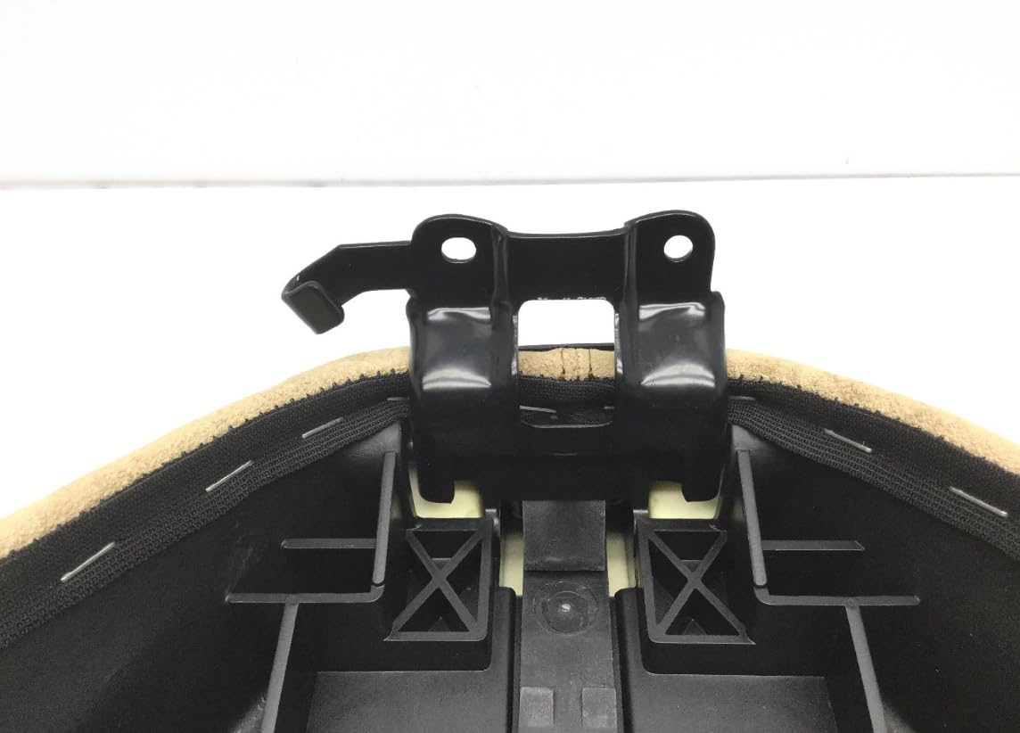 Asiento de moto de ante marrón claro, diseño clásico