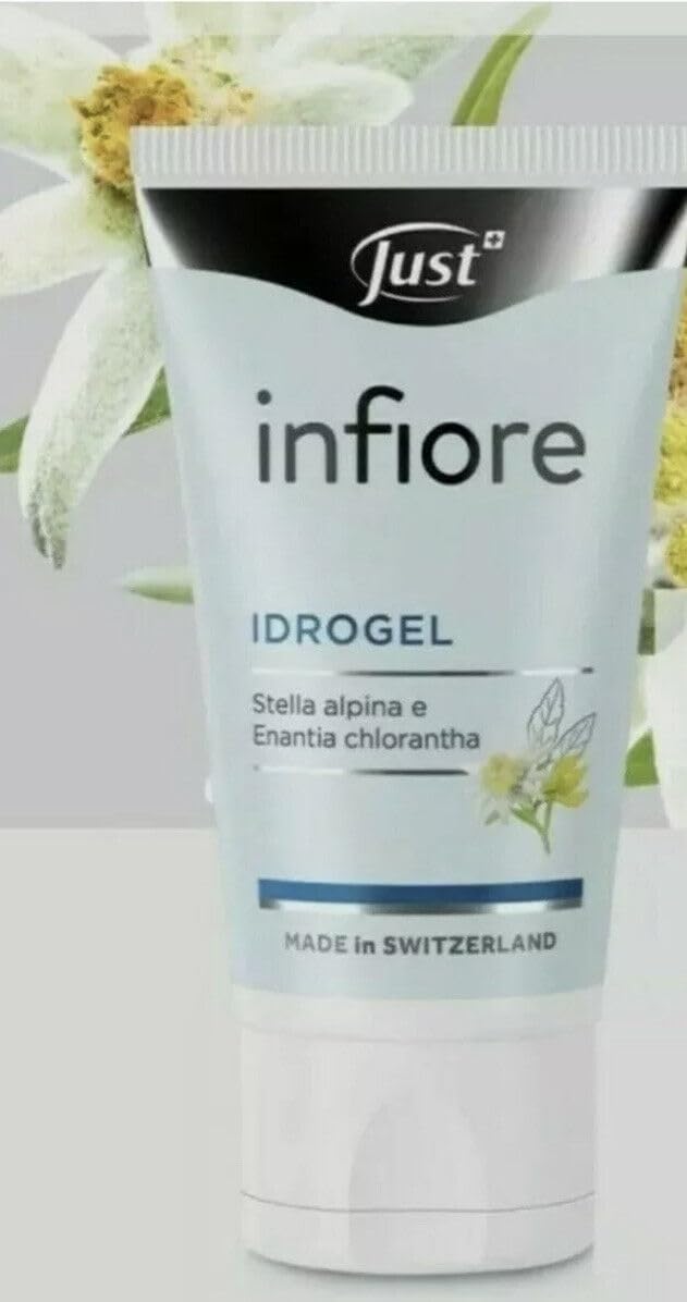 Just Infiore Idrogel con Stella Alpina e Enantia Chlorantha, Gel Idratante, Made in Switzerland