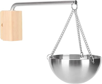 Sauna Essential Oil Holder, Round Stainless Steel Sauna Aroma Oil Bowl Cup Essential Oil Fragrance Diffuser for Spa 4.7in