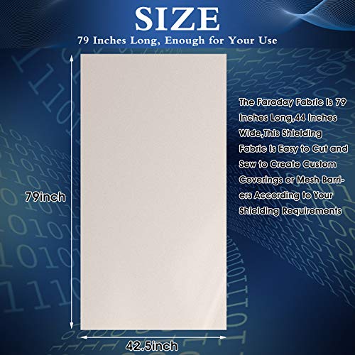 Tatuo TATUO-EMF SHIELDING FABRIC-01 Faraday Fabric 79 X 42.5 Emf Shield Protection Emf Blocker Faraday Tape thumb #1