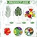 Hotop 36 Pcs Hawaiian Flower Centerpieces for Tables with Artificial Hibiscus Flowers and Artificial Palm Leaves Hawaiian Party Decorations Fake Tropical Flowers for Wedding Birthday Supplies