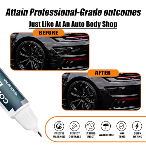 Image of Car Touch up Paint(741 /A1 Black) Compatible with Toyota /Porsche, Car Paint Pen Scratch Repair Two-In-One Touch Up Paint, Premium Car Scratch Remover for Deep Scratches