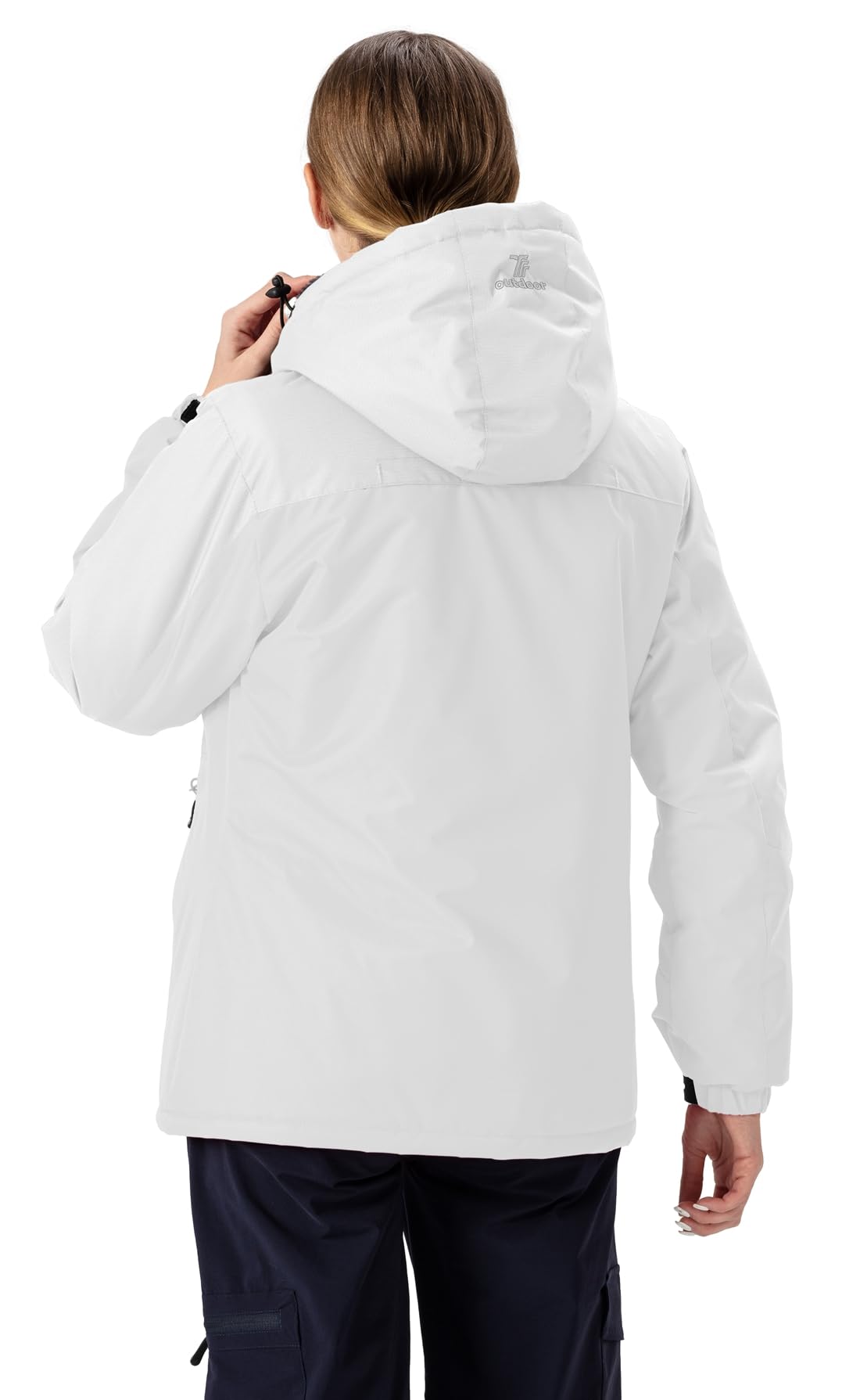YSENTO Giacca invernale da donna, impermeabile, giacca softshell calda, in pile, con cappuccio rimovibile