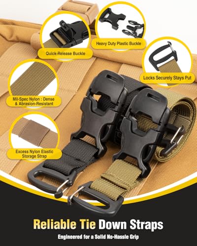 NatCasa 4 Pcs MOLLE Tier Straps