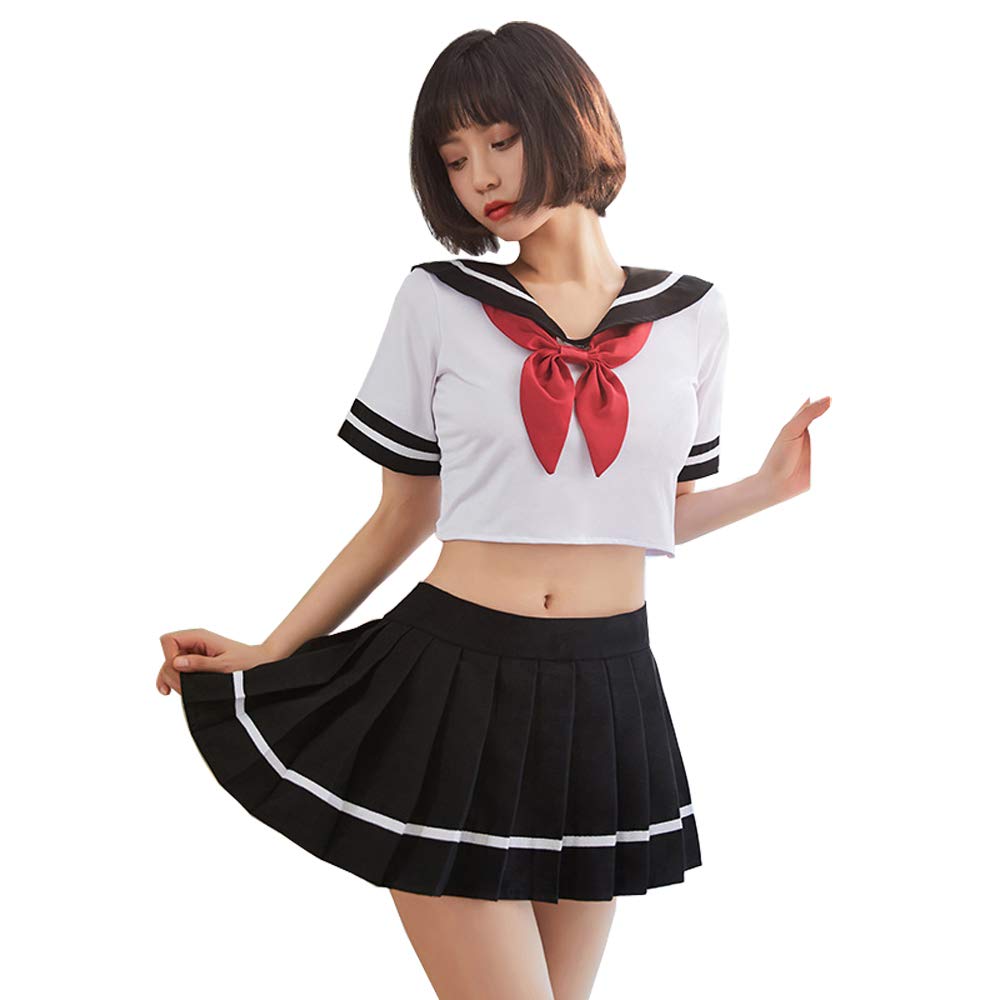 SINMIUANIME Seksowna bielizna, kobiecy mundur JK, bielizna cosplay, japoński strój marynarski, miękki, uroczy strój studencki