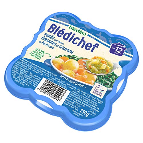 Blédina Blédichef Repas Bébé 9 Plats Purée Epinards Petits Morceaux 100% Ingrédients d'Origine Naturelle Dès 9 Assiettes de - vue 4