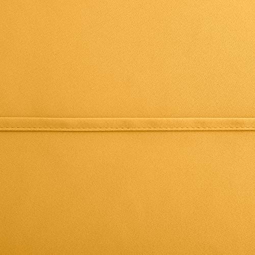 Image of Blackout Tier Short Curtains-Yellow-34x36
