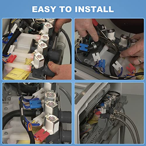 Aju73213301 Washing Machine Water Inlet Valve, Replacement For Lg Kenmore Washer 5221Ea1008F Aju75152601 Taw35618287 Ap5668417 Wt1101Cw, Wt1201Cv, Wt1701Cw, Wt1501Cw, Wt4870Cw #TOP6