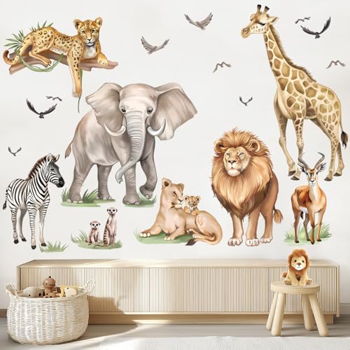 Vinilos decorativos grandes de animales safari miniatura 2