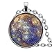 Kleine Elfe Planet Mercury Schmuck, Zwillinge Lineal Halskette, kuppelförmige Glasornamente, Geschenke für Sie, schöne Halsketten