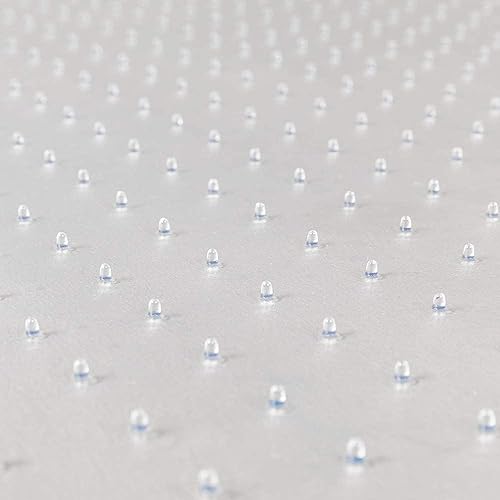 Miniatura 8 de Kuyal Tapete para silla, 48 x 36 pulgadas, PVC, para oficina en casa, para protección del suelo, transparente, tachonado, sin BPA, mate,