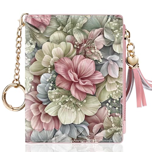Image of Gostwo Small Wallets for Women, Stylish Womens Wallet with ID Window, Zippered Coin Pocket and Tassel. Cute RFID Wallet for Women, ideal for Teen Girls, Commuters, and Women for Daily Use