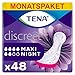 TENA Discreet Maxi Night - 48 Einlagen im Monatspaket (8 x 6 Stück), einzeln verpackt - Hygieneeinlagen für Frauen - bei mittlerer bis starker Blasenschwäche während der Nacht