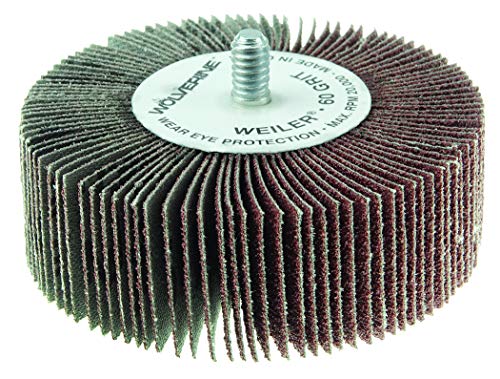 Roue à rabats abrasifs avec revêtement Weiler Wolverine 3" pour ébavurage net