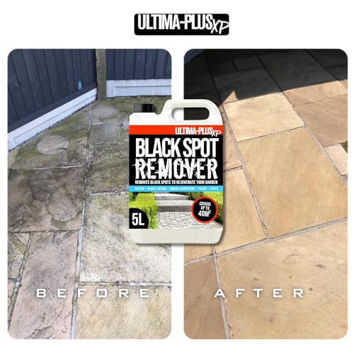 Ultima-Plus Xp Black Spot Remover - Deeply Cleans To Remover Black Spots, Dirt And Grime - Perfect For Patios, Paving Driveways And More (5 Litres) - 7