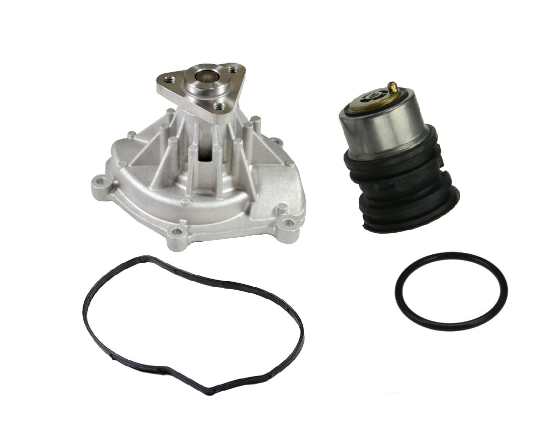 LAIPZ Coolant Thermostat + Water Pump Kit Compatible with PORSCHE Panamera Cayenne Macan Select Models