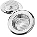 Filtre à Évier Cuisine Filtre de Vidange en Acier Inoxydable Drains d’Evier Durables Anti-colmatage Crépine Idéal pour Éviers de Maison Cuisine Bain Lavabo, 9cm de Diamètre 2 Pièces
