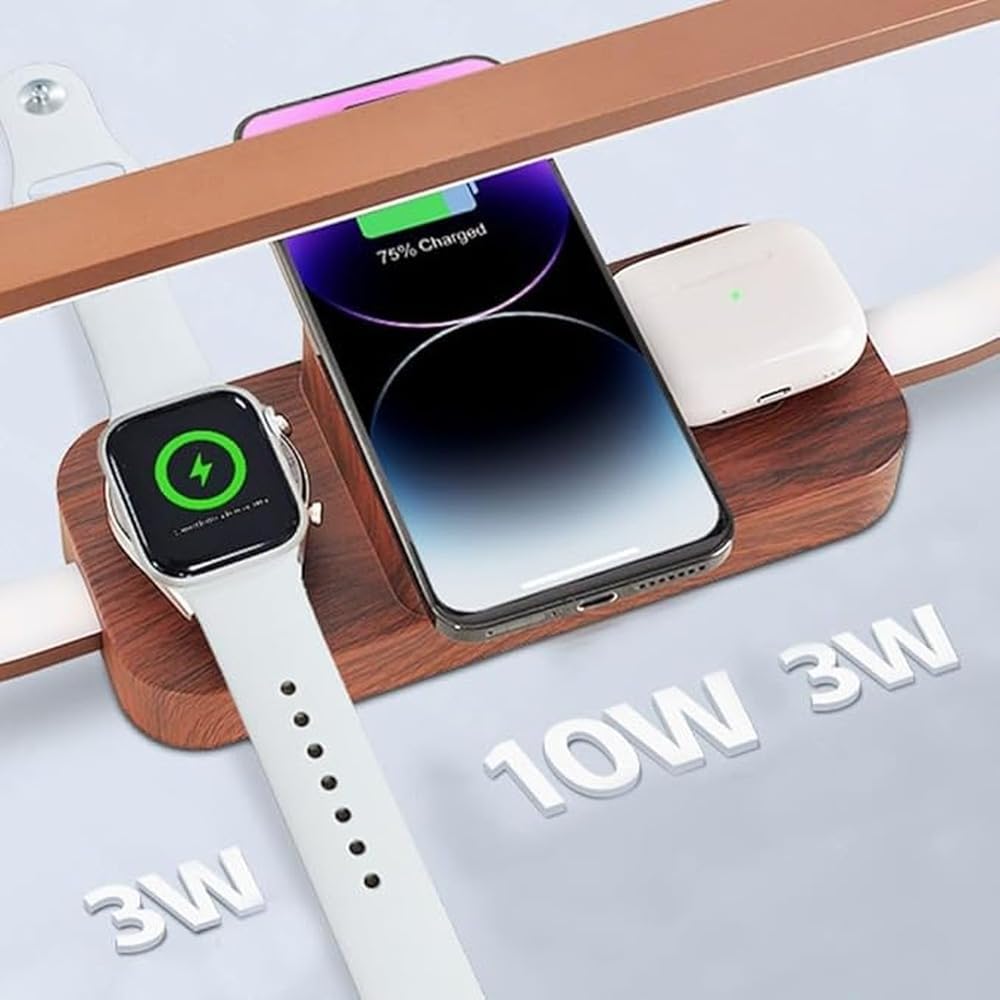Lámpara de noche con reloj despertador y función de amanecer, con