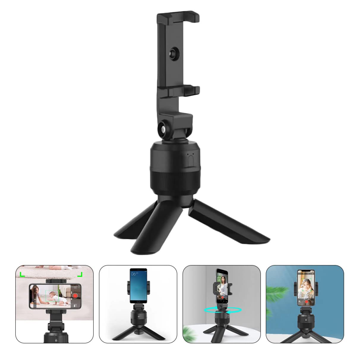 Uonlytech Soporte Giratorio para Teléfono Seguimiento Facial Trípode Inteligente Cardán 360 Grados