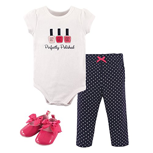 Image of Little Treasure Unisex Baby Cotton Bodysuit, Pant and Shoe Set