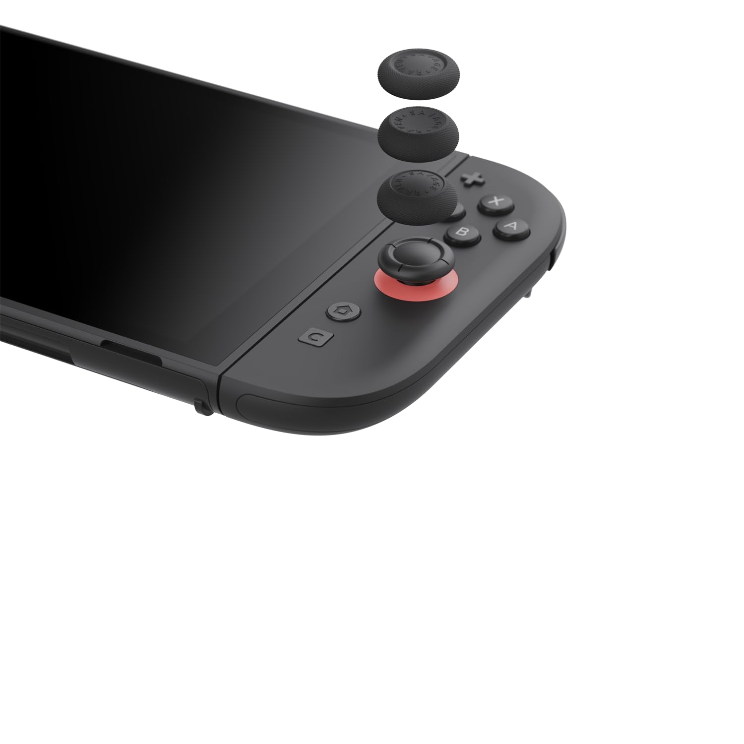 Skull & Co. Skin, CQC Thumb Grip Set Joystick Cap Analog Stick Cap pour Nintendo Switch 2 Joy-Con Controller - Noir, 3 Paires (6pcs)